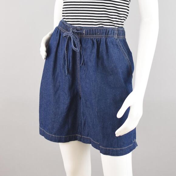 Vintage Easy Elastic Waist Jean Shorts, Women's Petite Large - Picture 5 of 7